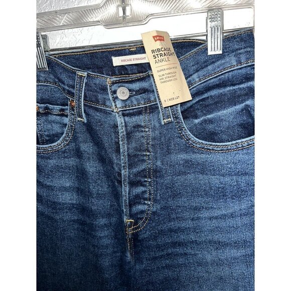 𝅺LEVI'S Women's Premium Ribcage Straight Ankle Jeans- New With Tags 25” 1D - Picture 5 of 6